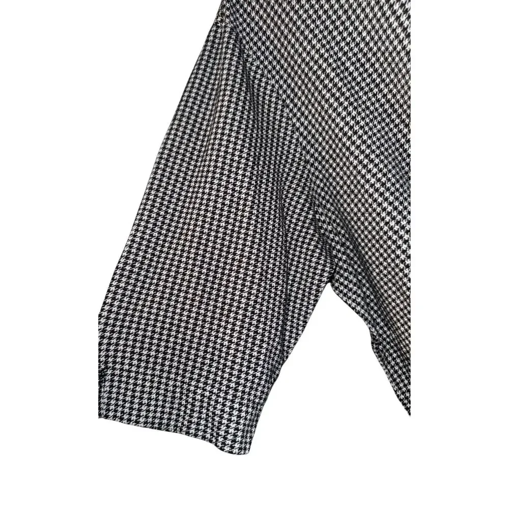 J Jill Wearever Houndstooth 1/2 Sleeve Top Women's‎ 4x Relaxed Work Career Soft